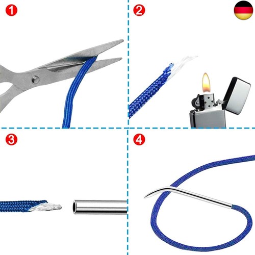 Senhai Edelstahl Nähnadel, Paracord FID Nadel mit Stoffbeutel, Paracord - Bild 6 von 9