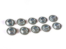 10 x Thread cutting speed nuts 1/4 inch stud set of 10 zinc plated Mopar GM etc