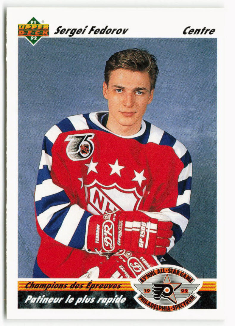 1991-92 Sergei Fedorov Upper Deck French All-Star - Detroit Red Wings