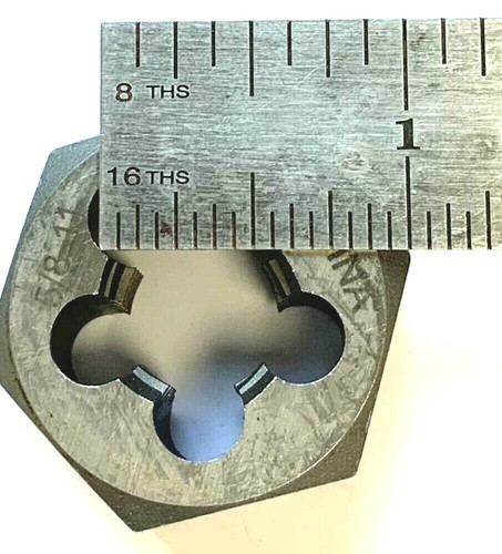 TROQUEL DE ROSCADO HEXAGONAL DE ACERO AL CARBONO 5/8-11 UNC - ¡NUEVO! - Imagen 6 de 8