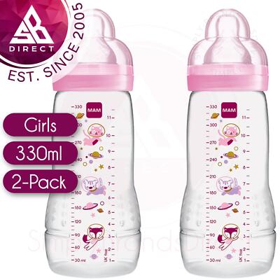 MAM Baby Feeding Bottle 330ml│Fast Flow Soft Teat │Anti-Colic