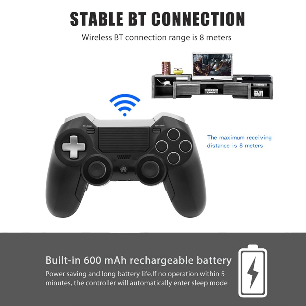 P4 ELITE WIRELESS CONTROLLER BLACK HS-PS4125 FOR PS4 GAMING P4 ELITE WIRELESS CONTROLLER BLACK HS-PS4125 FOR PS4 GAMING