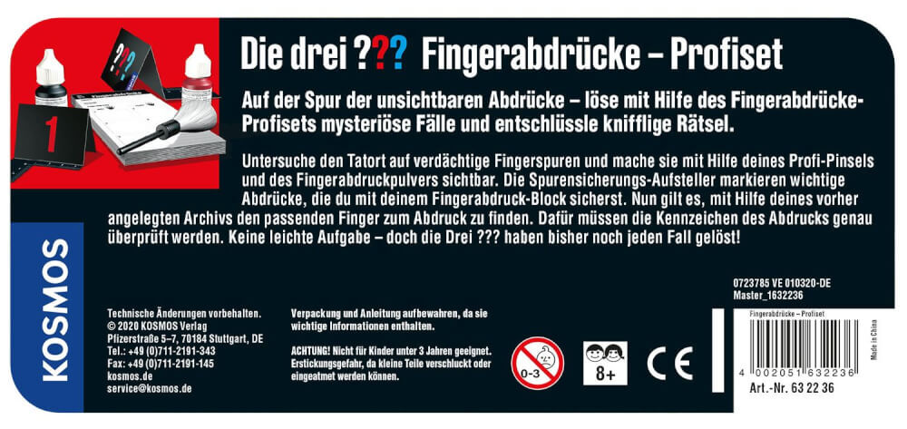 Thumbnail - Die Drei ??? Fingerabdrücke-profiset (xl-dose)
