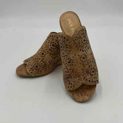 JACK ROGERS Ronnie Cork Wedge Sandals 7M | eBay