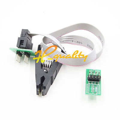 Clip Di Prova SOP8 SOIC8 Per Programmazione EEPROM 24Cx 93/25 - In Circuito Con 2 Adattatori - Foto 4