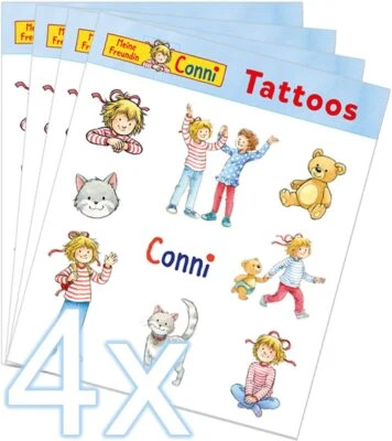 DH-KONZEPT 36 Tattoos FREUNDIN CONNI - Kinder Tattoo Mitgebsel Geschenk Kindergeburtstag