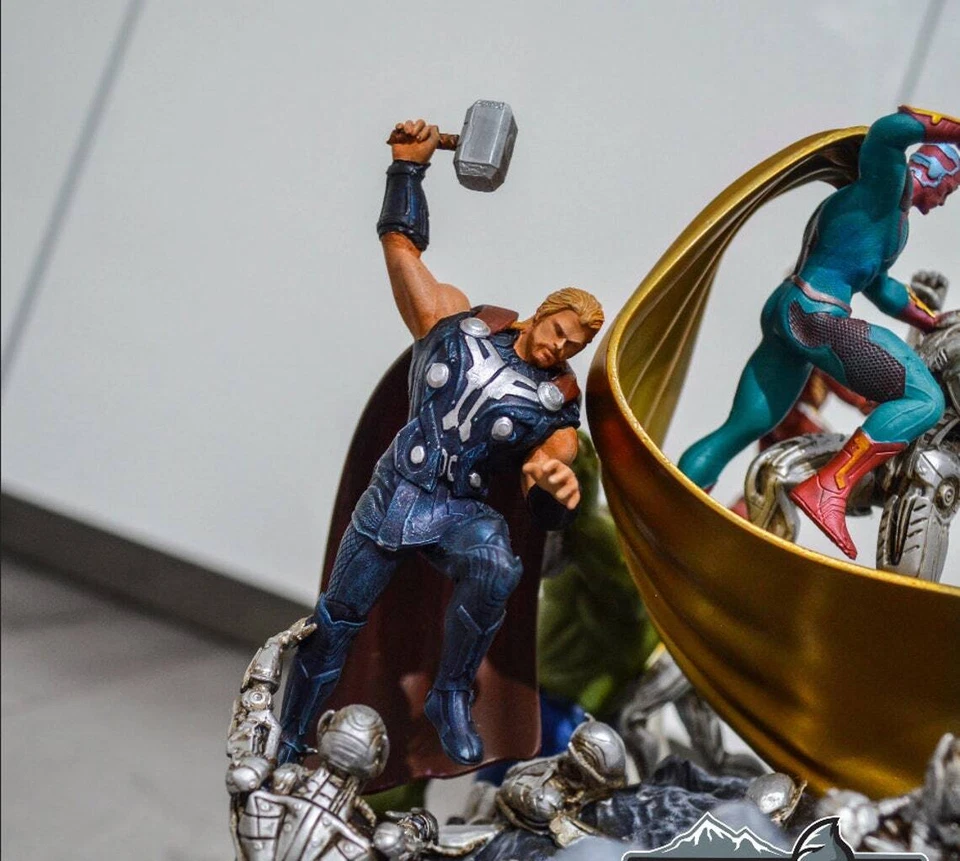 Vengadores Ultrón batalla diorama resina escultura estatua modelo kit sin pintar/sin usar Foto 4 de 4