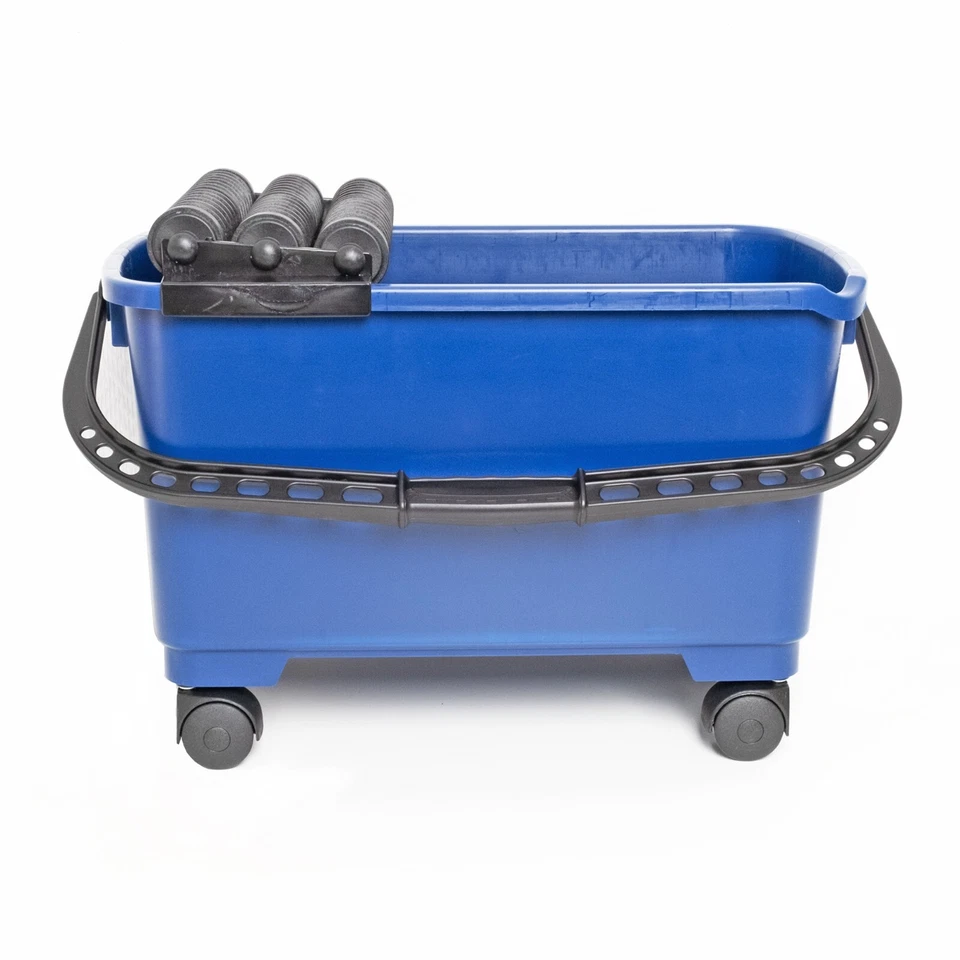 Fliesenwascheimer Wascheimer mit Deckel Bodenrollen Ausdrücksieb 22L IDEAL - Bild 2 von 4