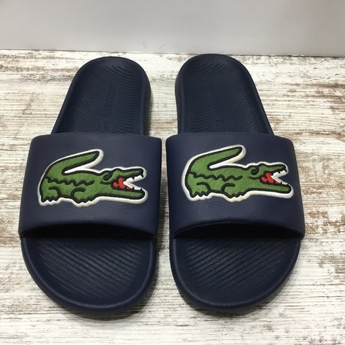 Lacoste Croco Slide Sandals Navy Mens 