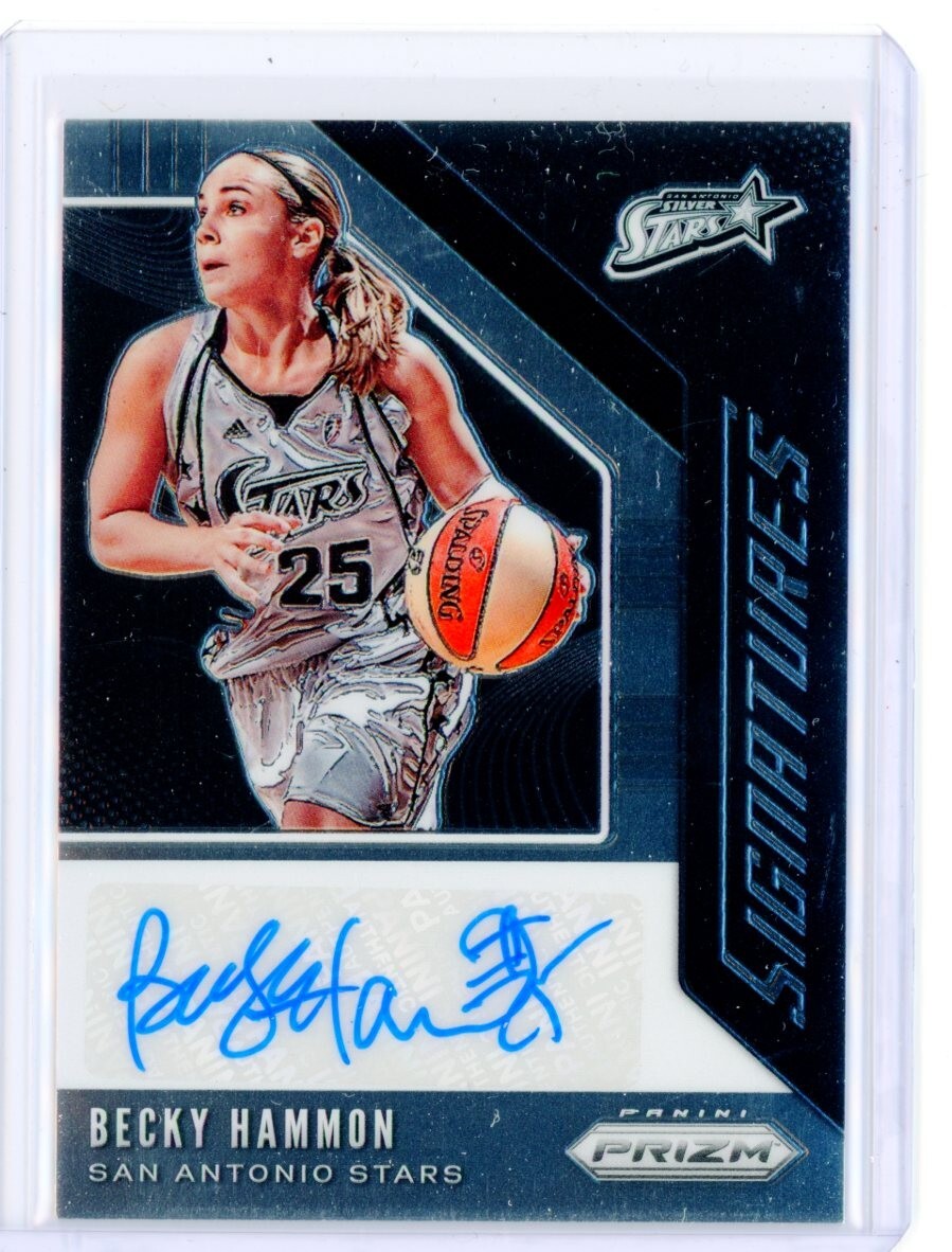 2020 Panini WNBA Prizm BECKY HAMMON AUTO Autograph Signatures San Antonio Stars