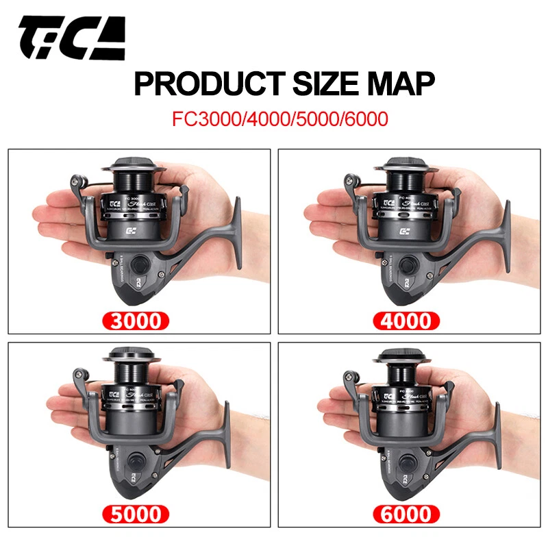 TICA Flash Cast Größen 800 - 6000 Stationärrolle Kohlefaser-Körper Spinningrolle - Bild 4 von 4
