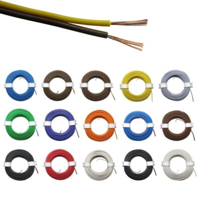 Zwillingslitze Doppellitze 2x 0,08mm² 10m Ring Litze zweiadrig Kabel Kupfer Cu