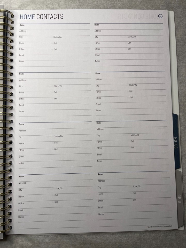 PlanAhead Monthly Weekly Planner w/Removable Password Booklet Large