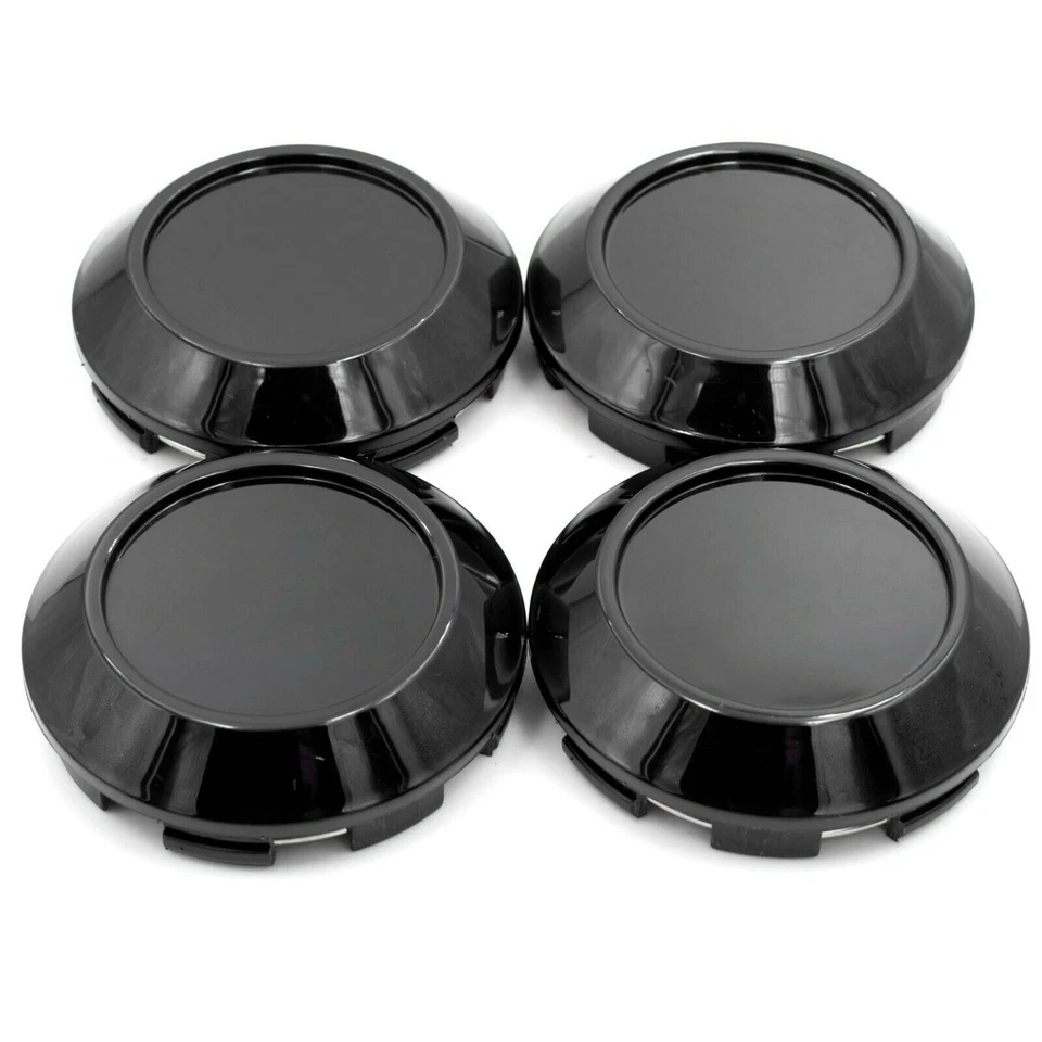 4pcs Universal 76mm (in 72mm) Car Wheel Tyre Center Hub Rim Caps Cover Black - Imagem 3 de 4