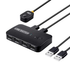 USB Switch 2 in 4 Out USB Umschalter Für 2-PC Teilen 4 Usb-Geräte Für Drucker, S
