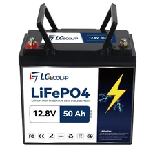 Solar 12V 50Ah 100Ah LGECOLFP Lithium Lifepo4 Battery Pack for RV Marine System