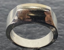 Sterling and 14KT WG Ladies Dome Ring Sz~6  8...
