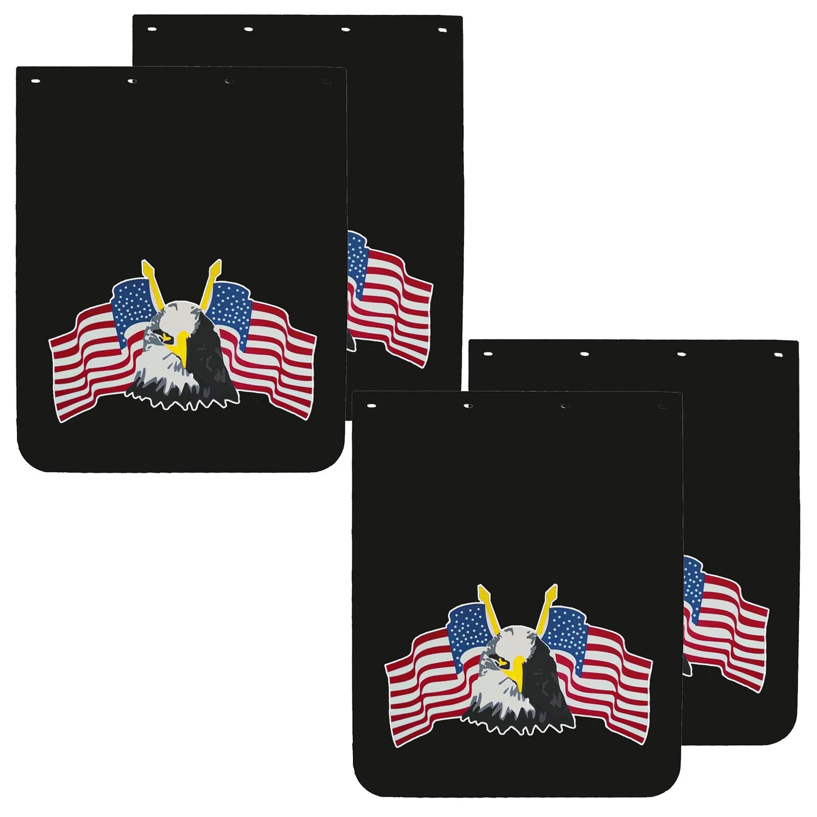 24x30 Heavy Duty Black Mud Flaps for Semi Trucks Trailers 2 Pairs-image