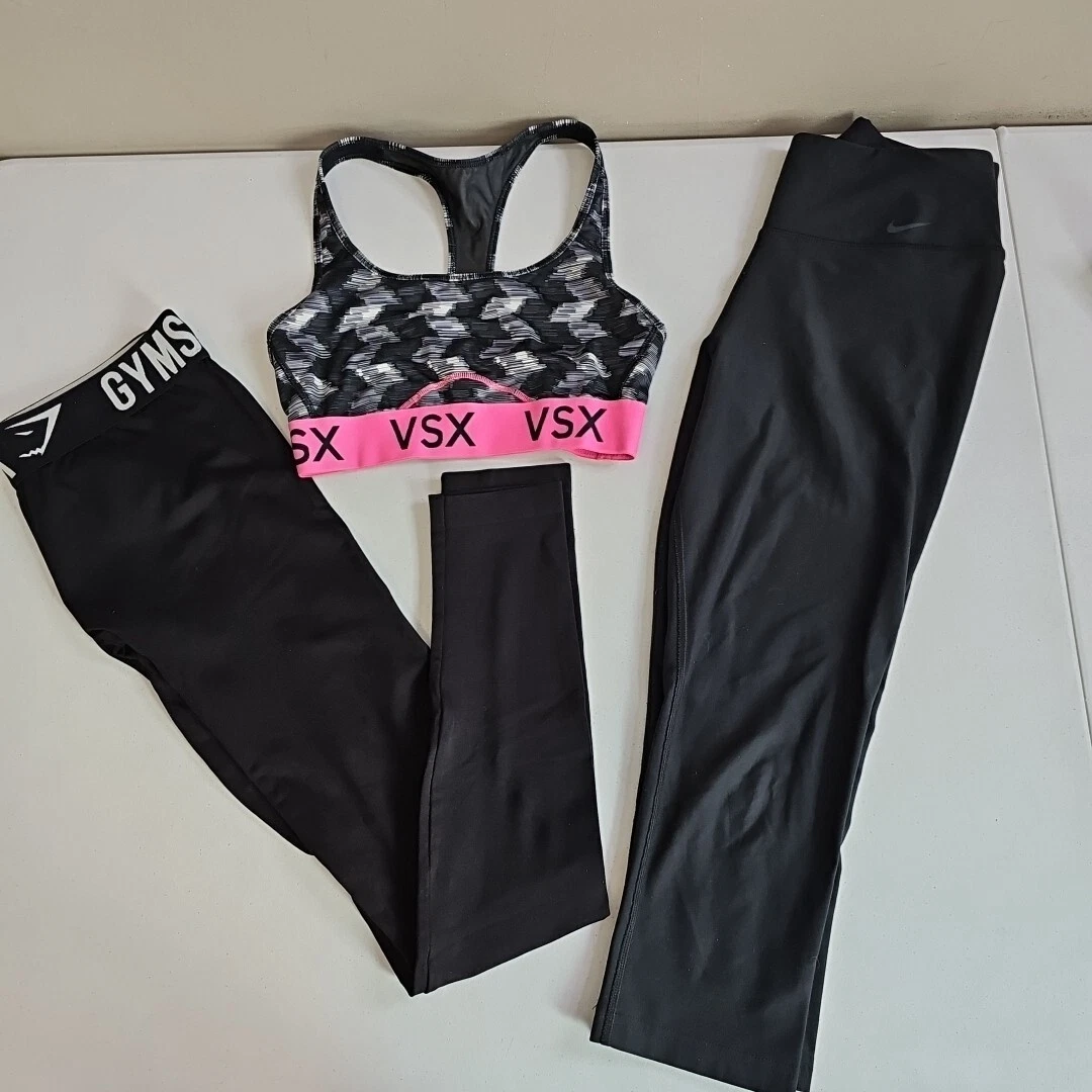 gymshark capris sports bra lot of 3 leggings