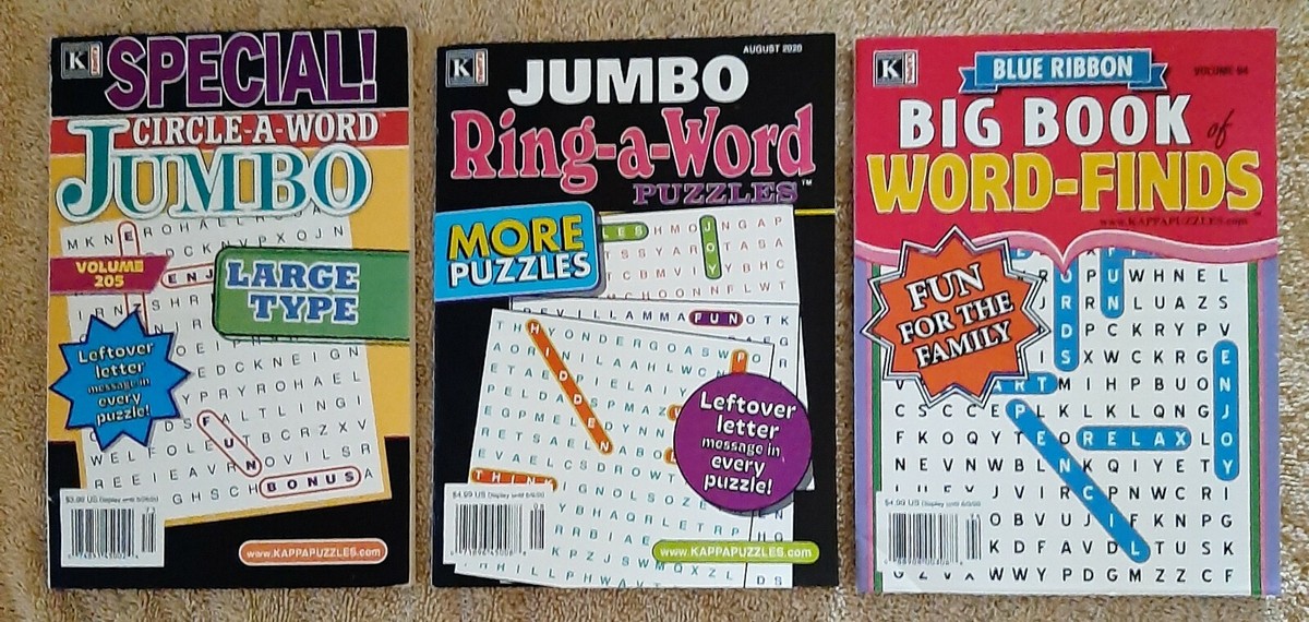 Word Search Seek Puzzle Book Lot Of 5 Books from Kappa