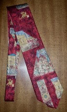 ERMENEGILDO ZEGNA - MENS 100 SILK MULTI-COLOR - ITALIAN ARCHITECTURE MOTIF