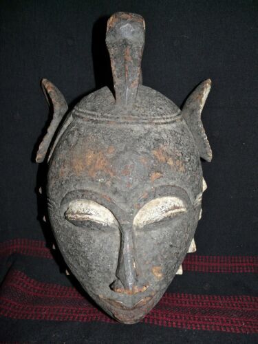 an old authentic antique african passport mask dan tribe from