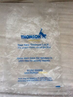 Thomson Local - Plastiktragetasche, in der das Verzeichnis kam. Kaputte Griffe