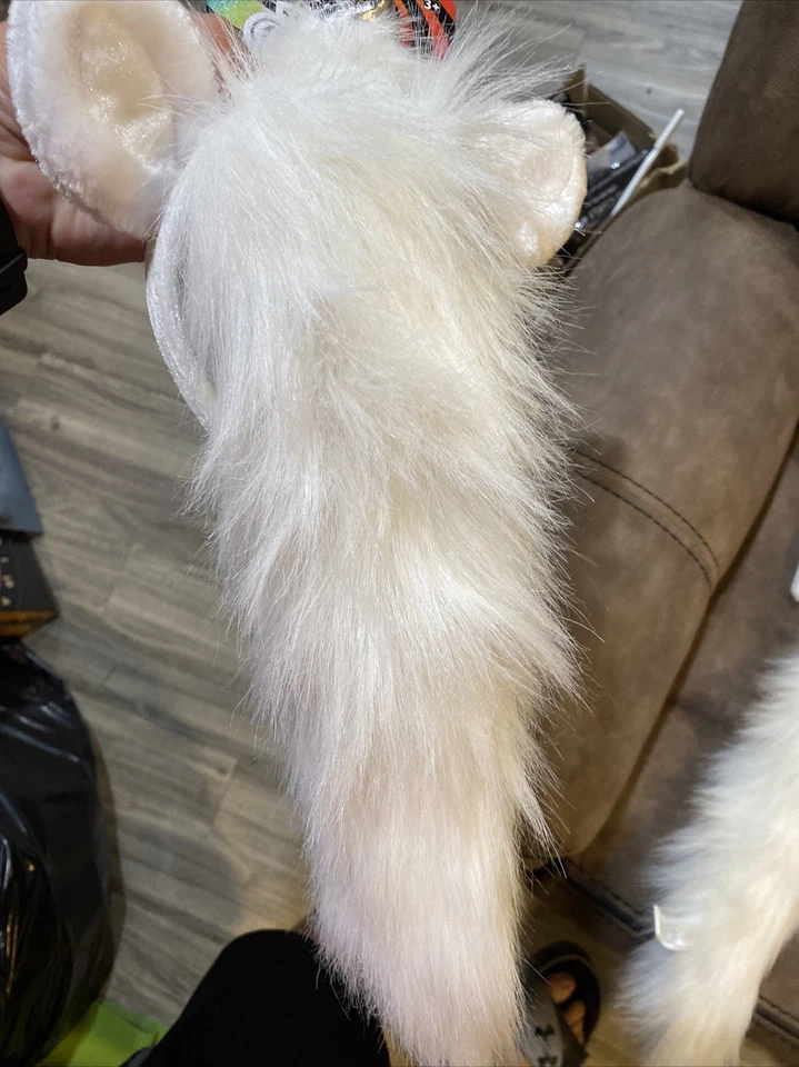 Kit fantasia Halloween chifre mágico cavalo branco unicórnio feminino adulto fantasia - Imagem 2 de 4