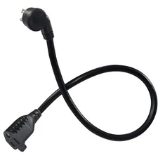 Flat Plug Short Power Extension Cord 1.5FT - Low Profile AC Flat Wall Head Sh...