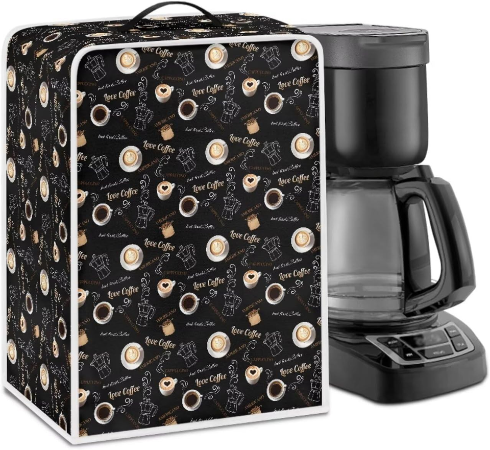 Coffe Pattern Coffee Maker Covers Lightweight Stain Resistant for ...