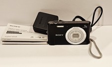 Sony Cyber-Shot DSC-W800 20.1MP Digital Camera Black Tested W/Battery AC ADAPT