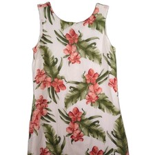 Women s Dress 2 Silk Tropical Floral Sleeveless Tank Knee Vintage Tommy Bahama