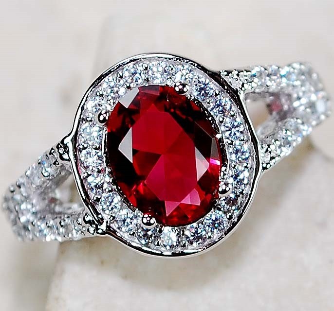 2CT Heat Treated Rubellite Tourmaline 925 Sterling Silver Ring Sz 8