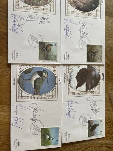 Ireland limited edition Benham silk FDC covers ALL signed twice !!!