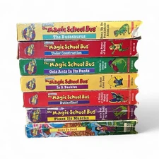 Lot Of 7 Scholastic The Magic School Bus VHS Tapes Kidsvision Educational