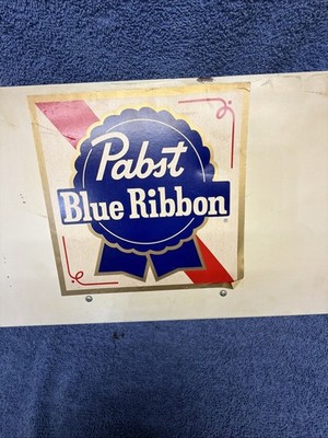 VINTAGE PABST BLUE RIBBON BEER LIGHT UP SIGN 36” X 10” GREAT