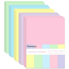 600 Sheets Colored Paper 8.5 X 11 - Color Printer Copy Paper 22lb/80gsm Doubl...