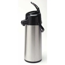 Service Ideas Eco-Air 2.5L Glass-Lined Brushed Stainless Airpot with Lever Lid