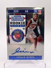 2019-20 PANINI CONTENDERS LOUIS KING RC ROOKIE TICKET AUTO OPTIC PREVIEW NO. 164