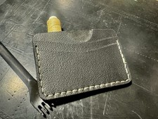 Handmade Leather Card Wallet with Two Front Pocket Rugged Full Grain