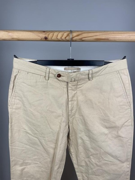 Men Hackett Trousers Beige Cotton 34