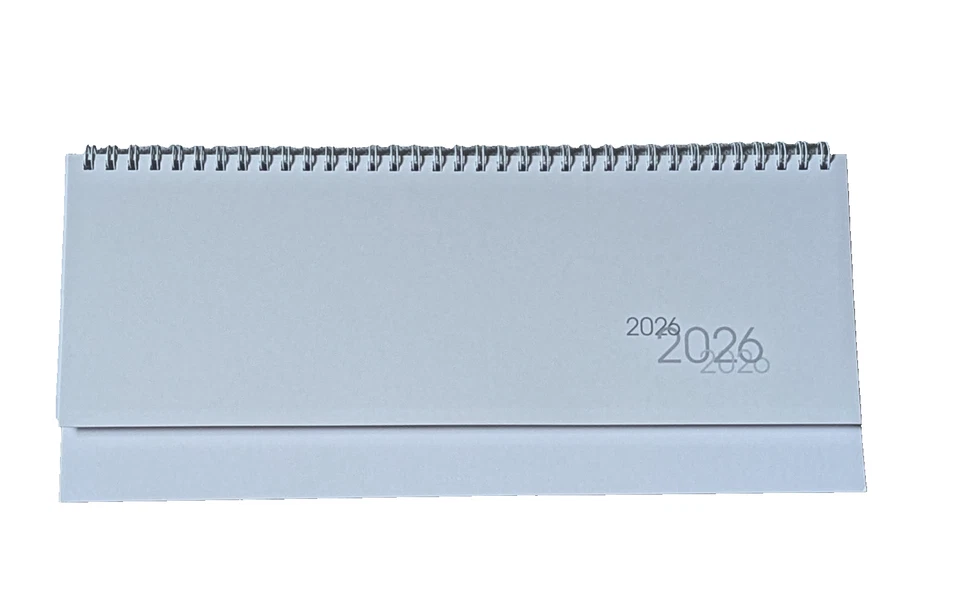 Kalender 2026 Tischkalender Quer  1 Woche = 2 Seiten Kalendarium 2026