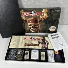 Pirates of the Caribbean Collector’s Edition Monopoly Board Game Missing Tokens