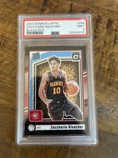 2024-25 Panini Donruss Optic Zaccharie Risacher Rated Rookie Black FOTL /3 PSA 9