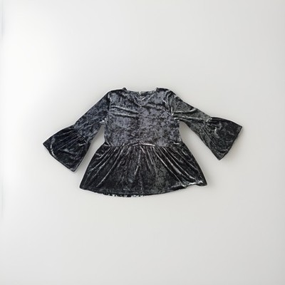 Cupio Crushed Velvet Women s Tunic Bell Sleeve Size L Large