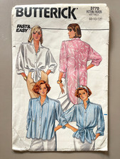1980's Butterick Misses' Shirt Pattern 3770 Size 8-12 UNCUT