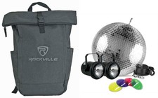 Eliminator American DJ M-502EL 12" Disco Mirror Ball Motor Pinspots Gel Backpack