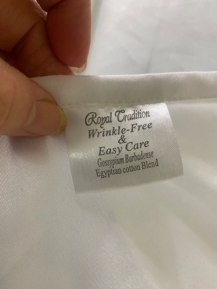 Falda Cama King Royal Creations Blanco Mezcla Algodón Egipcio Moderno Lujo Foto 4 de 4