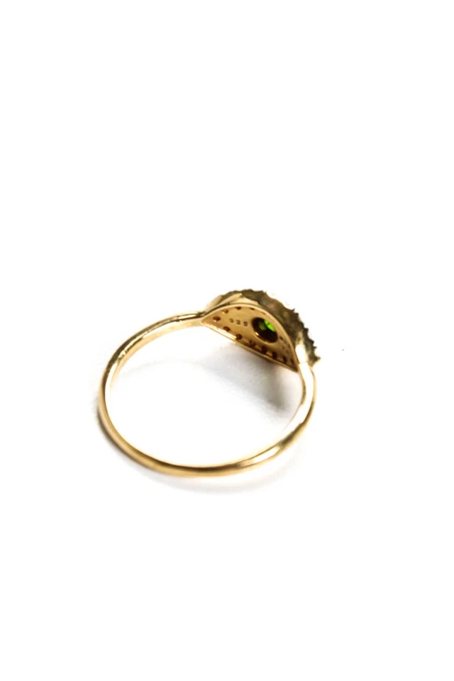 Anillo sin cordones de topacio joya de vidrio azul granate verde plata esterlina rarezas para mujer Foto 4 de 4