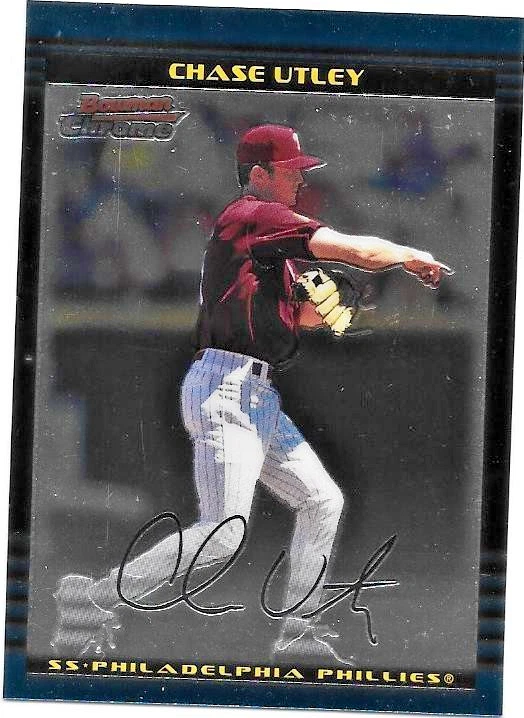 2002 Bowman Chrome Chase Utley Rookie Card #241 Philadelphia Phillies